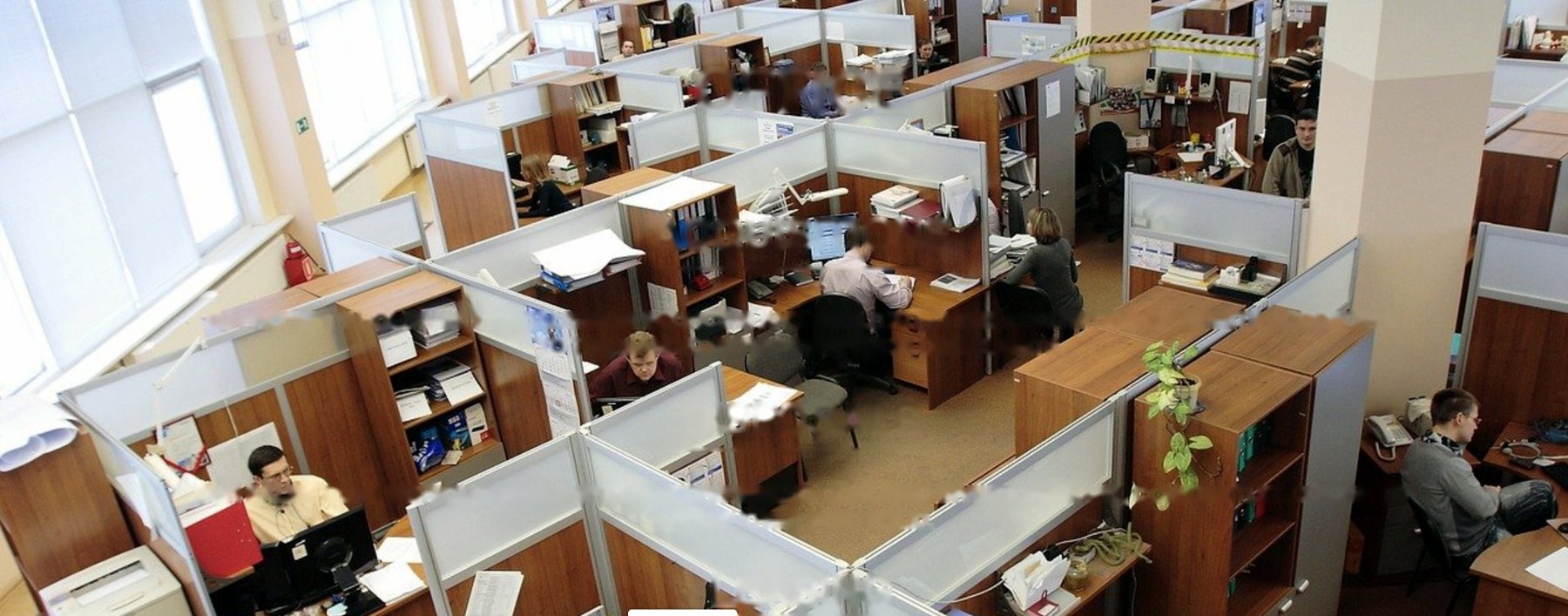 Open-plan office floor