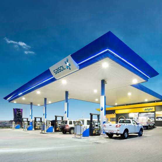 Petrol station forecourt